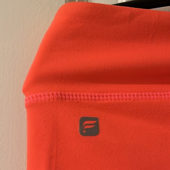 FABLETICS NEW Mid-rise Crossover Waistband Crop Leggings Pocket Orange Size Lrg - Picture 6 of 11
